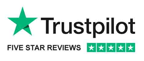 Trustpilot five star reviews badge